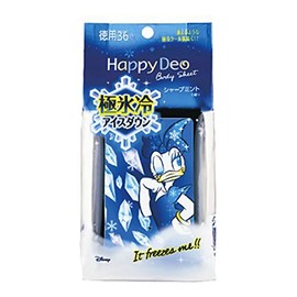 Mandom Happy Deo Body Sheets, Extreme Ice Cold Ice Down, Sharp Mint, Women's Sweat Wiping Sheet, Value 36 Pieces