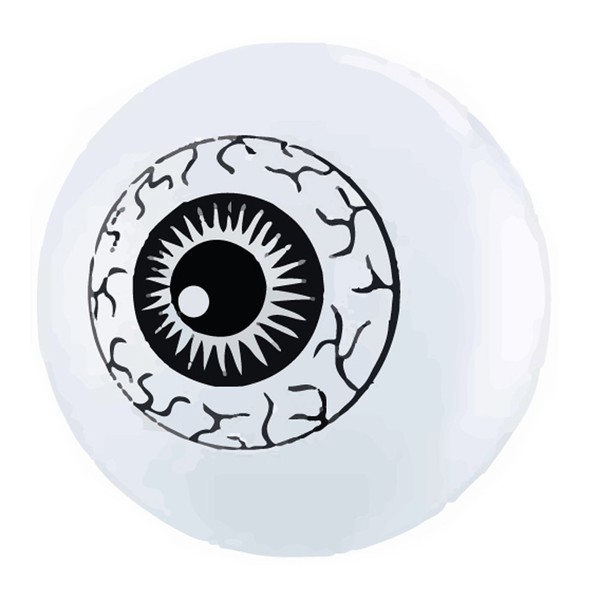 Qualatex Creepy Eyeball 5" Round Balloons, White - Pack of 100