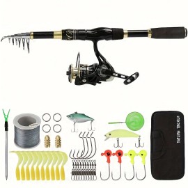 Topline Tackle Incredible Sensitive Fiberglass Fiber Fishing Pole for Ice Fishing Luxury Ice Fishing Rod ComboLength: 1.8 m, Color: Black