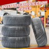 DaisyInner 100 Pcs Disposable Car Tire Covers Plastic Car Tire
