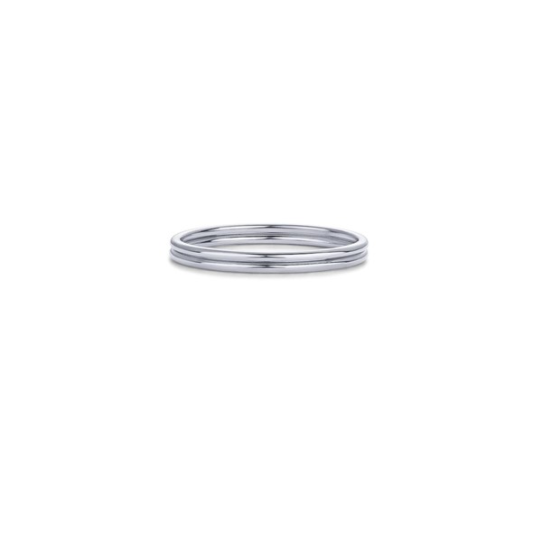 PAVOI Rhodium Plated 2 Ring Set for Women | Stackable