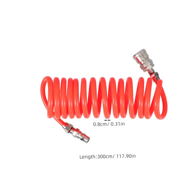 COHEALI Air Compressor Hose with Bend Fittings Flexible Airline Tube