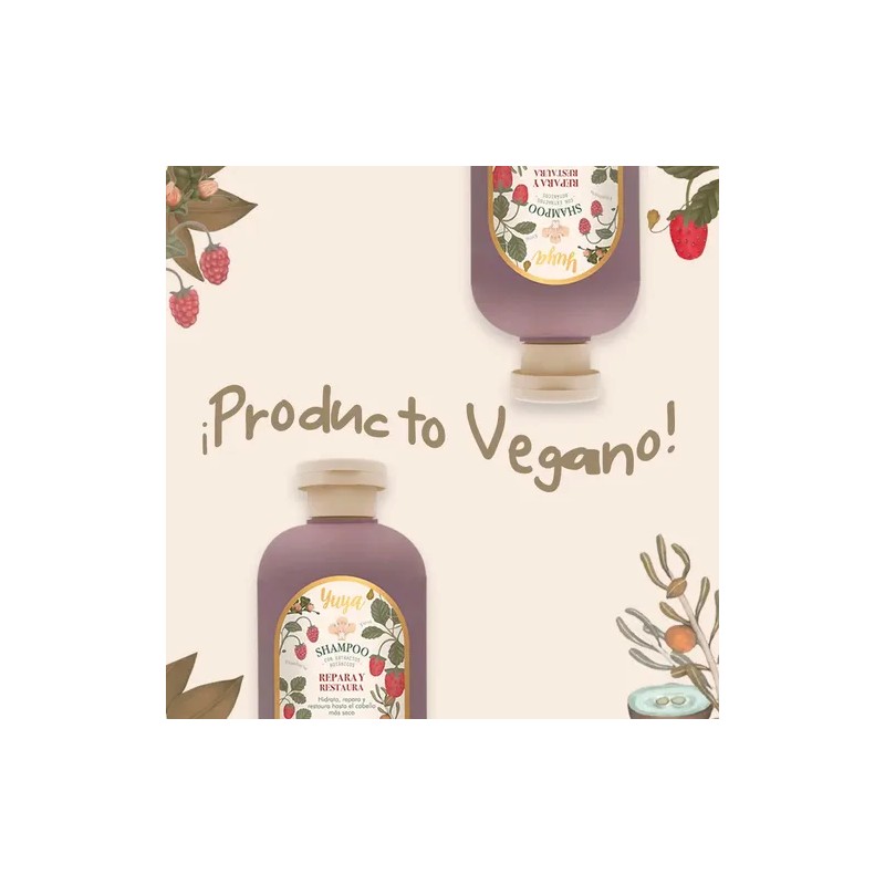 Shampoo Para Cabello Yuya 100% Orgánico Frambuesa 450 Ml