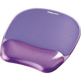 Fellowes - Alfombrilla de ratón y reposamuñecas de gel transparente, color morado
