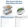 23.6”x15.7”x6” SuzziPaws Stainless Steel Litter Box with Odor Control System,