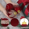 Fovths 12 Pack Velvet Christmas Balls Bulk Flocked Christmas Tree