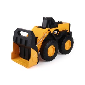 Cat Construction Toys, Real Steel Max Wheel Loader 16” – Real Steel Body, Working Arm & Bucket, Oversize All-Terrain Wheels, Heavy-Duty Construction Vehicle for Indoor/Outdoor Play, Kids Ages 3 +