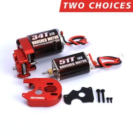 RCAWD SCX24 180 Motor & 34t 370 Motor Gear Housing Transmission Two Choices for Axial 1/24 SCX24 & AX24 Series Upgrade Parts
