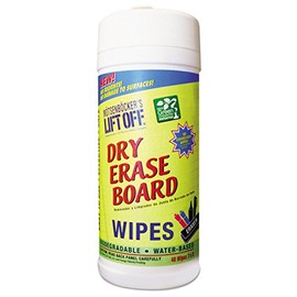 Motsenbocker's 42703CT Dry Erase Cleaner Wipes, Cloth, 7 x 12, 40/Canister, 6 Canisters/Carton