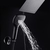 DreamSpa Ultra-Luxury 9" Rainfall Shower Head/Handheld Combo. Convenient Push-Button Flow