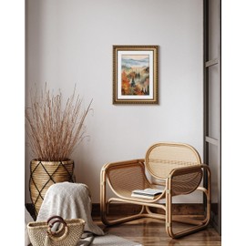 ARPEOTCY Vintage Gold Framed Wall Art, Fall Forest Autumn landscape Paintings, Aesthetic Canvas Prints Artwork with Frame, Classical Victorian Wall Decor for Living Room Bedroom 11x14 inch