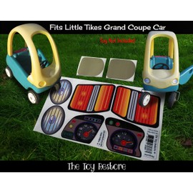 The Toy Restore Replacement Stickers Fits Little Tikes Grand Cozy Coupe Car Grey Decals