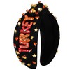 NVENF Thanksgiving Turkey Beaded Pearl Rhinestone Knotted Headband - Autumn