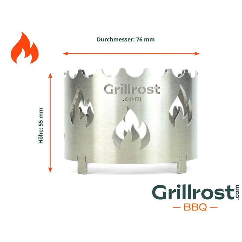 Grillrost.com Das Original Mini Wok Attachment Made of Stainless Steel