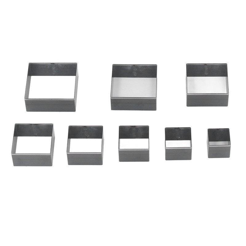 8Pcs Leather Cutting Mold Alloy Steel Square Shape Leather Punching