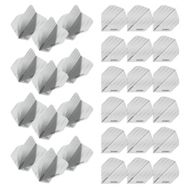 WINMAU Prism Delta Design Extra Thick Dart Flights - 10 sets per pack (30 dart flights in total) (White Zig Zag Standard)