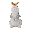 Bunny Outdoor Garden Statues Resin 600mAh Warm Light Rabbit with