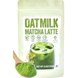 YAMASAN KYOTO UJI Leche De Avena Japonesa Matcha Latte, Uji Matcha Grado Ceremonial Con Leche De Avena Mezcla Instantánea De Latte, Sin Lácteos, 100  