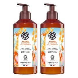 Yves Rocher Kit De Cremas Corporales Avena Y Trigo, Veganas, 390 ml c/u