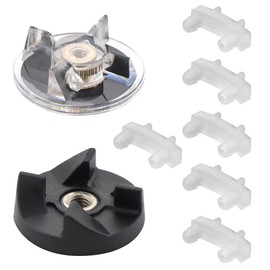 2 Pcs 250W Base Gear with 6 Pcs Rubber Bushing Shock Pad Replacement Part, Compatible with Magic Bullet 250W Blenders MB1001, Blender Replacement Parts