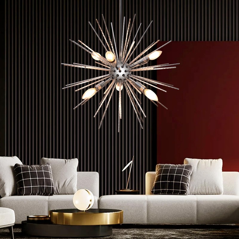 Sputnik Chandeliers - 42" Extra Large 6 Light Big Modern