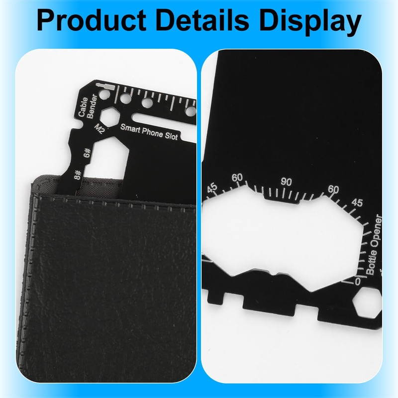 Lotsdonxia Outdoor Mini 46-in-1 Multitool Card – Compact Stainless Steel