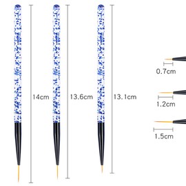 Kingsie Nail Art Brushes, Set of 6 Gel Nail Brushes, Fine Point, Nail Brush, Liner Brush, Gel Nail Brush, Manicure Tools