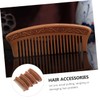 TOVINANNA 4pcs Portable Retro Wood Combs Wide Tooth Detangling Static