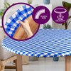 Sorfey Tablecover -Fitted with Elastic, Vinyl with Flannel Back, Fits