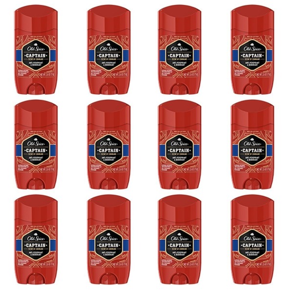 Old Spice Antiperspirant Deodorant for Men, Captain Scent, Red Collection,