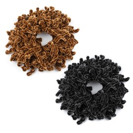 AUEAR, Paquete de 2 coleteros voluminizadores para el pelo, de hiyab voluminizador Khaleeji, color negro y café