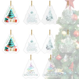 LEISURE CLUB Christmas Tree Ornaments, Set of 10, Acrylic, Scandinavian Fashionable, Christmas Tree Decoration, Accessories, Goods, Rooms, Stores, Entryways, Wall Decor (Cat-shaped (10 Pieces)