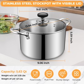 Stainless Steel Stockpot with Lid