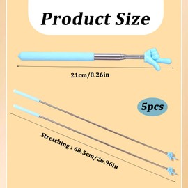 Pointing Stick Extendable Finger Pointing Stick Teacher Pointer Retractable Classroom Telescopic Pointing Rod Stainless Steel Reading Pen Finger Pointing Pen Extendable for Classroom Reading
