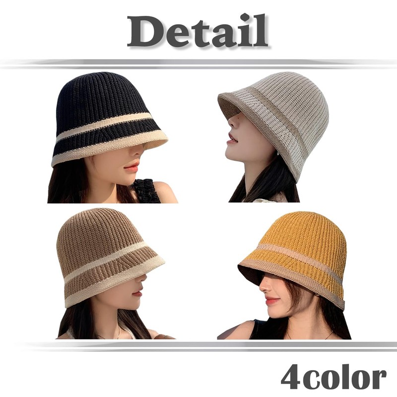 White Fang CA915 Women's Knit Hat, Summer Knit, Solid, 2