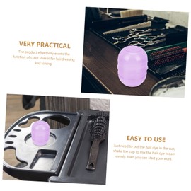 FRCOLOR 2sets Hair Coloring Shaking Cup Red Hair Dye Tool Shaker Lid for Hairdressing 2pcs*2 Random Color