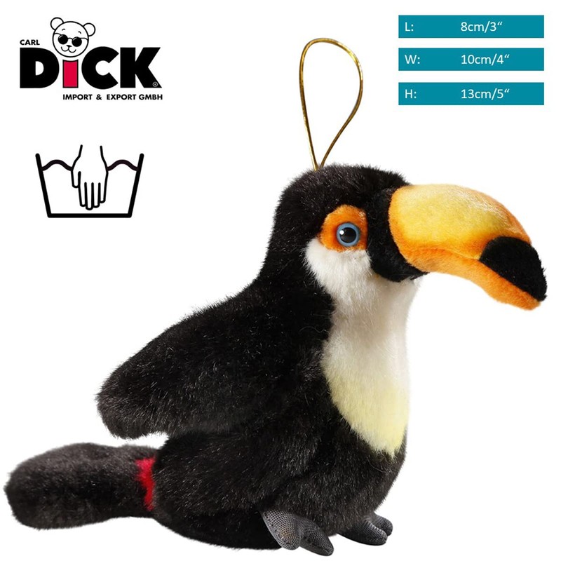 Carl Dick Toucan, bird, plush toy, cuddly toy, approx. 13