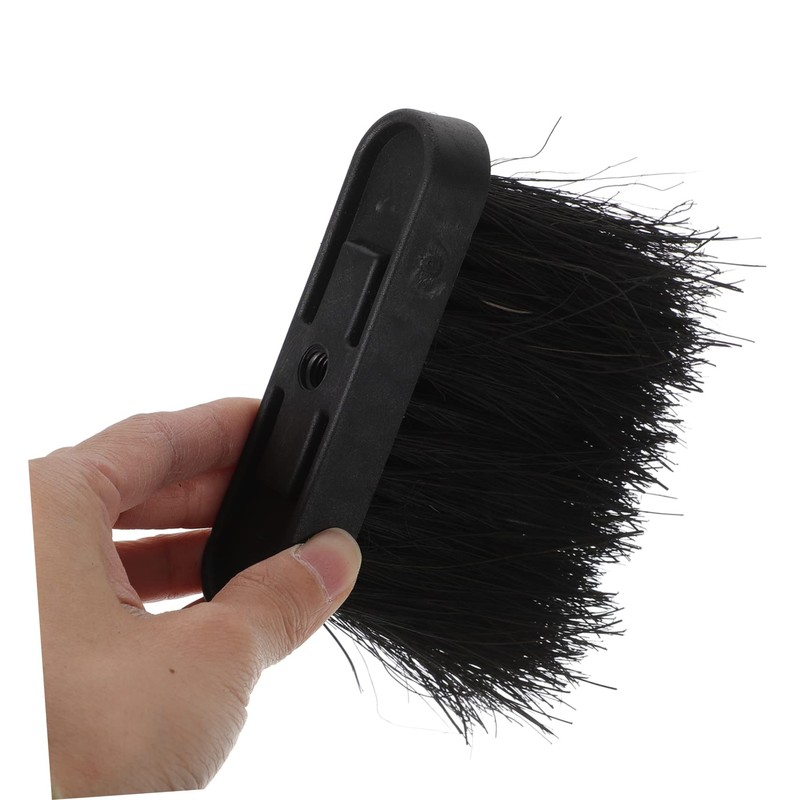 STOBAZA 2pcs Fireplace Cleaning Brush Replacement Heads Handle Ergonomic Design