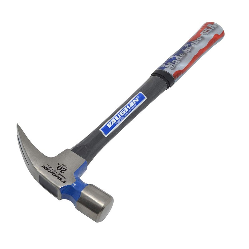 Vaughan 105-16 FS999L Straight Claw Fiberglass Hammer, 20-Ounce
