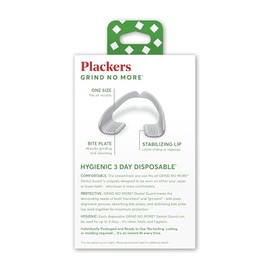 Protector bucal Plackers Grind No More para la noche, protección nocturna para los dientes, sin BPA, duerma bien, listo para usar, desechable, talla ú