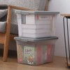 Fiazony 17.5 L Clear Storage Box, Plastic Storage Bins with