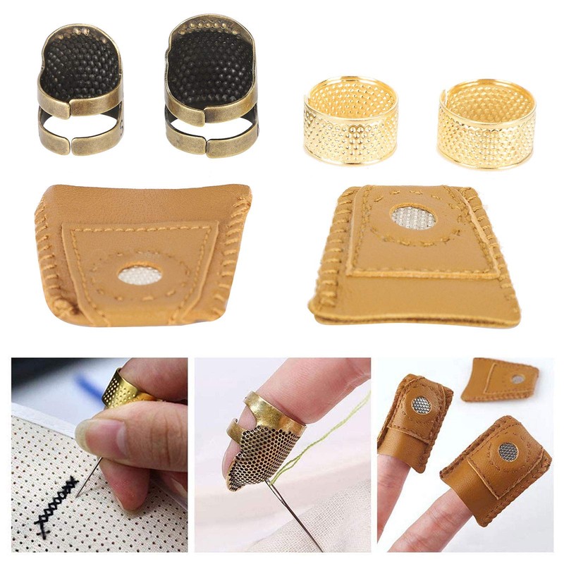 Thimbles, Leather Thimble, Sewing Tools Knitting Thimble for Needlework Sewing
