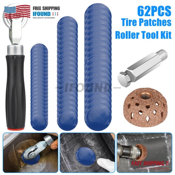 Cahuczlhoz 62X Heavy Duty Tire Repair Kit DIY Punctures Flat