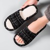 Linen Open Toe Slippers, Soft and Silent Home Slippers for