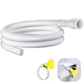 Portable Air Conditioner Drain Hose,Dehumidifier Drain Hose with Cuttable Rubber Adapter & Clamp,Universal AC & Dehumidifier Replacement Hose Kit (5 Feet)
