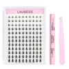 Eyelash Extensions, LAUBESS Lash Extension Set, Clusters, Lashes, Eyelash Glue
