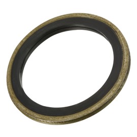 MECCANIXITY Bonded Sealing Washers M27 34.5x27x2mm Carbon Steel Nitrile Rubber Gasket, Pack of 5
