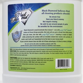 Black Diamond Stoneworks Wood, Laminate, Hardwood & Luxury Vinyl Floor Cleaner Spray – Multi-Purpose Mopping Solution for a Streak-Free Clean s (160 FL Oz)