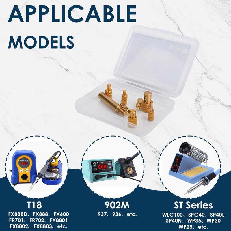 Heat-Set Insert Tips Compatible with Weller SP40NKUS / Hakko FX-888D