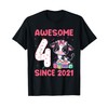 4th Birthday Cow Theme 4 Year Old Awesome Since 2021
